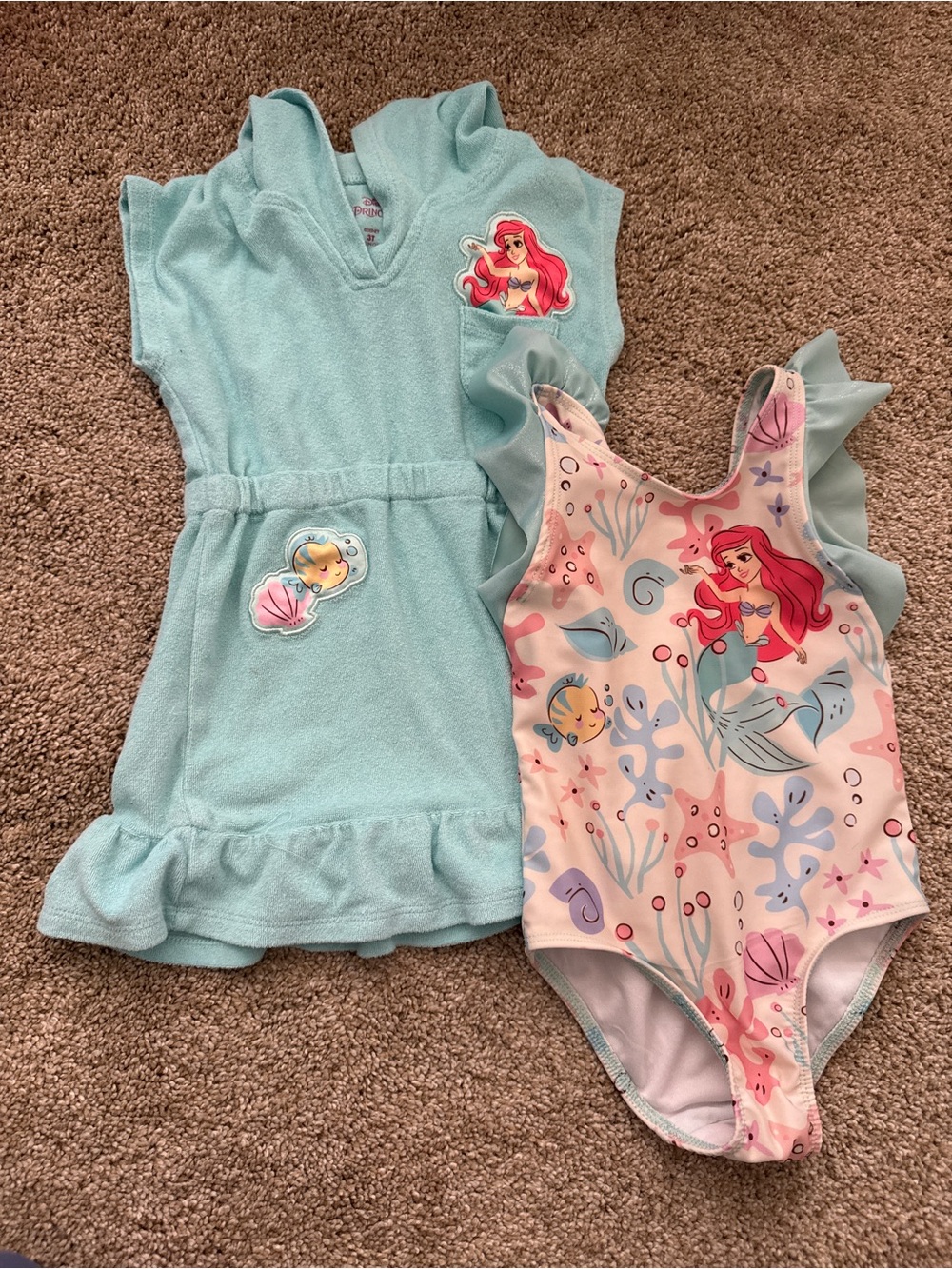 3T Toddler Girl’s Disney Ariel girls' swimsuit set